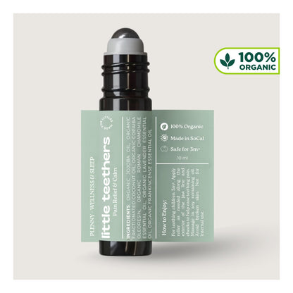 PLENNY Teething Relief Roller – Organic Essential Oils (3 Months+)