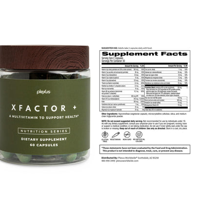 Plexus XFactor+ 60ct (2 Pack) - Premium Multivitamin with Bioactive Nutrients