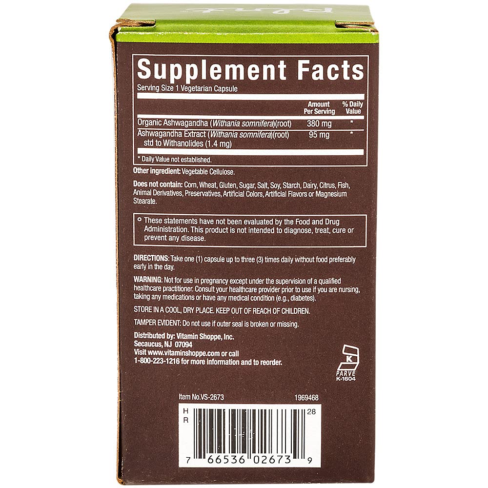 plnt Ashwagandha 380mg - 90 Veggie Capsules | Gluten Free, Non-GMO