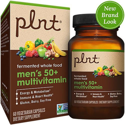 plnt Fermented Whole Food MenaTMs 50+ Multivitamin - 60 Veg Capsules