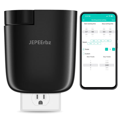 Plug in Diffuser - Waterless Oil Diffuser with Smart Bluetooth App Control (500 Sq Ft, Black)