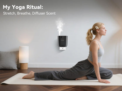Plug in Diffuser - Waterless Oil Diffuser with Smart Bluetooth App Control (500 Sq Ft, Black)