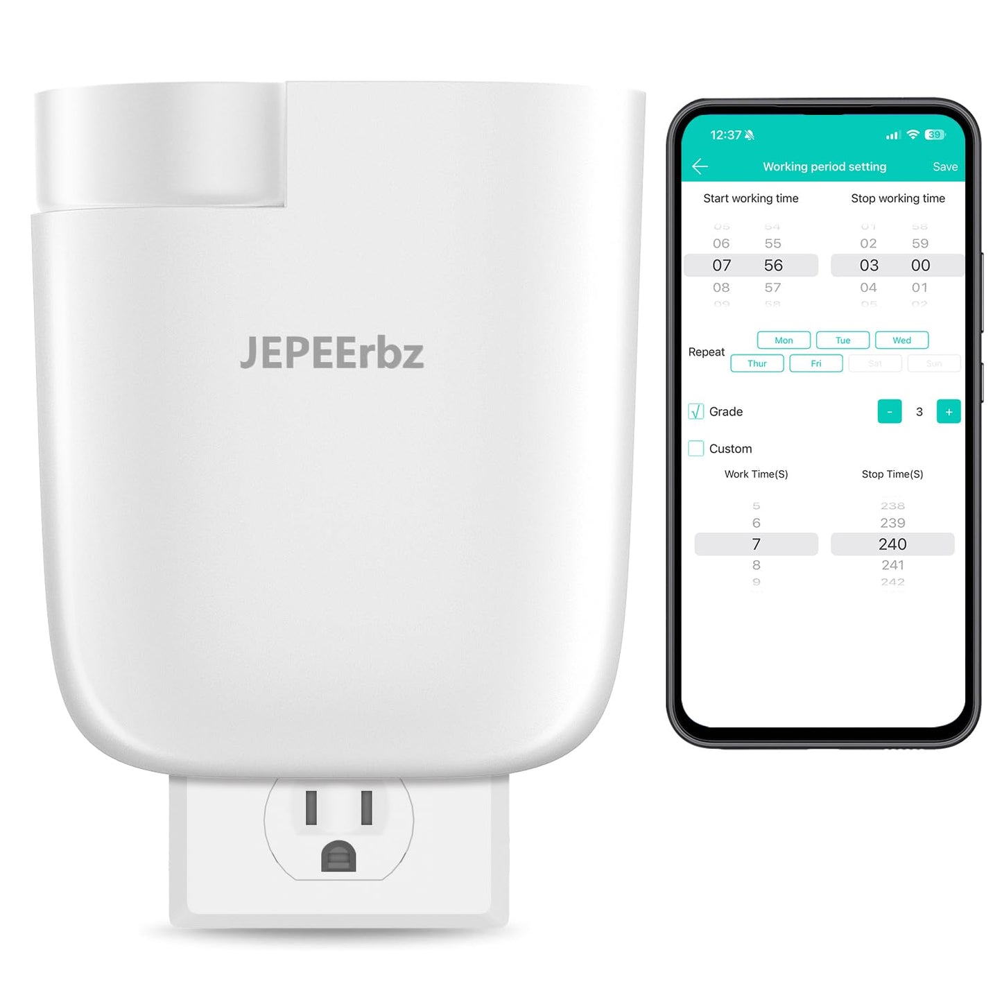 Plug in Diffuser – Waterless, 500 Sqft Coverage, Smart App Control, White