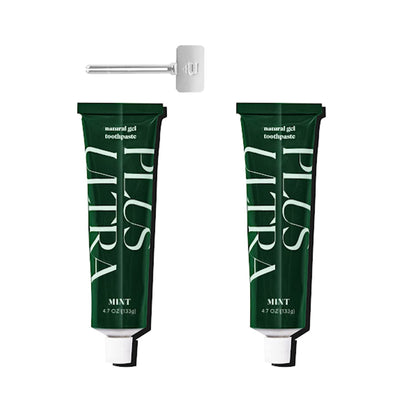 Plus Ultra 2 Organic Fluoride-Free Gel Toothpaste in Aluminum Tube | Eco-Friendly, SLS Free