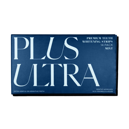 Plus Ultra Mint Flavored Teeth Whitening Strips – Eco-Friendly, Vegan, 14-Day Treatment