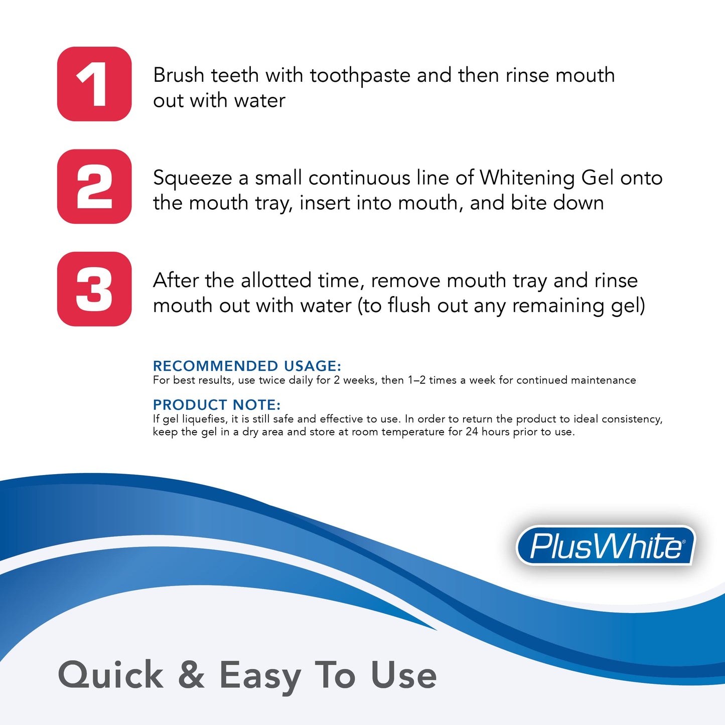 Plus White Whitening Kit - 5 Minute Speed Whitening Gel & Comfort Fit Mouth Tray - Professional Teeth Whitening Kit w/Dentist Approved Ingredient for Tooth Whitening (2 oz)