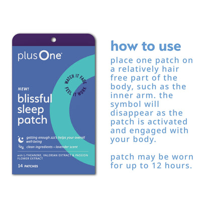plusOne Blissful Sleep Patch – Magnesium & L-Theanine for Relaxation & Sleep