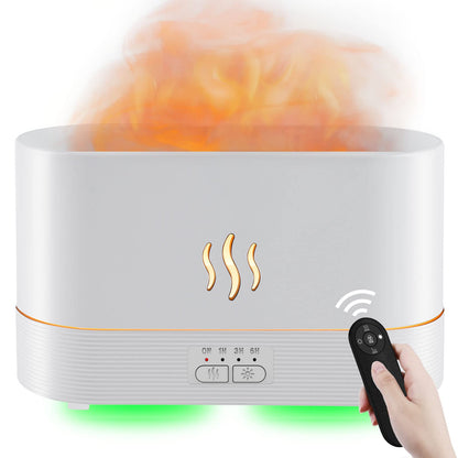 PLUWEL Flame Diffuser 300ML - Large Room Aroma Diffuser with RGB Light & Remote