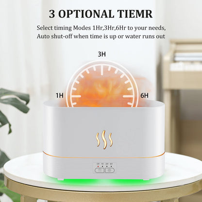PLUWEL Flame Diffuser 300ML - Large Room Aroma Diffuser with RGB Light & Remote