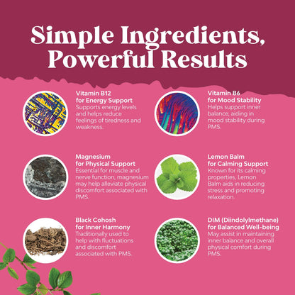 PMS Support for Women – Hormone Balance & Period Comfort (DIM, Chasteberry, Black Cohosh, Ashwagandha)