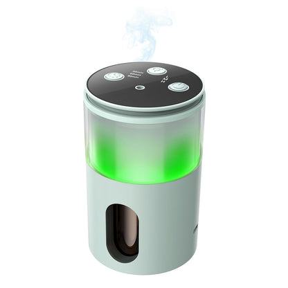 Pmsusoow Waterless Essential Oil Diffuser – Mini Battery Scent Diffuser, 9 LED Colors