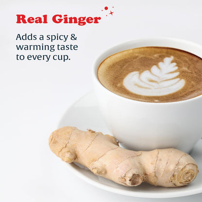 POCAS Ginger Latte Instant Tea 4-Pack - Ginger Extract, Non-Dairy Creamer