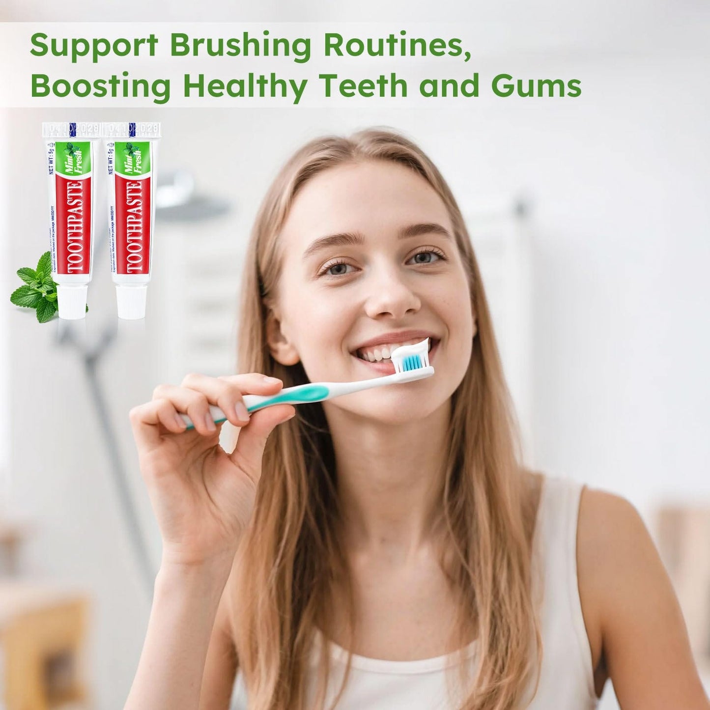 Travel Size Toothpaste Bulk – 500 Mint Pocket Tubes (0.176 oz / 5 g) Disposable for Travel, Hotels & Camping