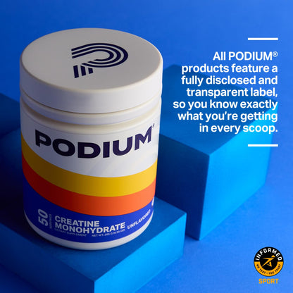 Podium Nutrition Solos Creatine Monohydrate – 50 Servings, Unflavored | Boost Athletic Performance