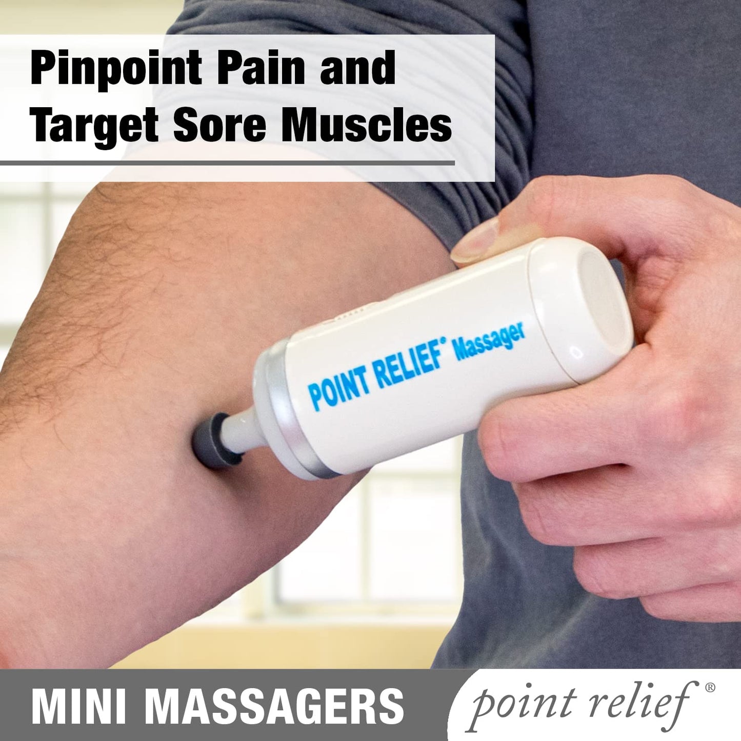Point Relief 14-1050 Mini Massager — Handheld Targeted Massage Therapy