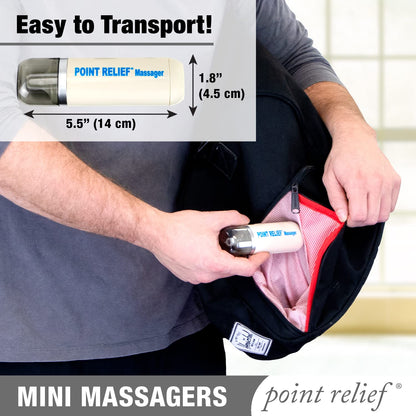Point Relief 14-1050 Mini Massager — Handheld Targeted Massage Therapy
