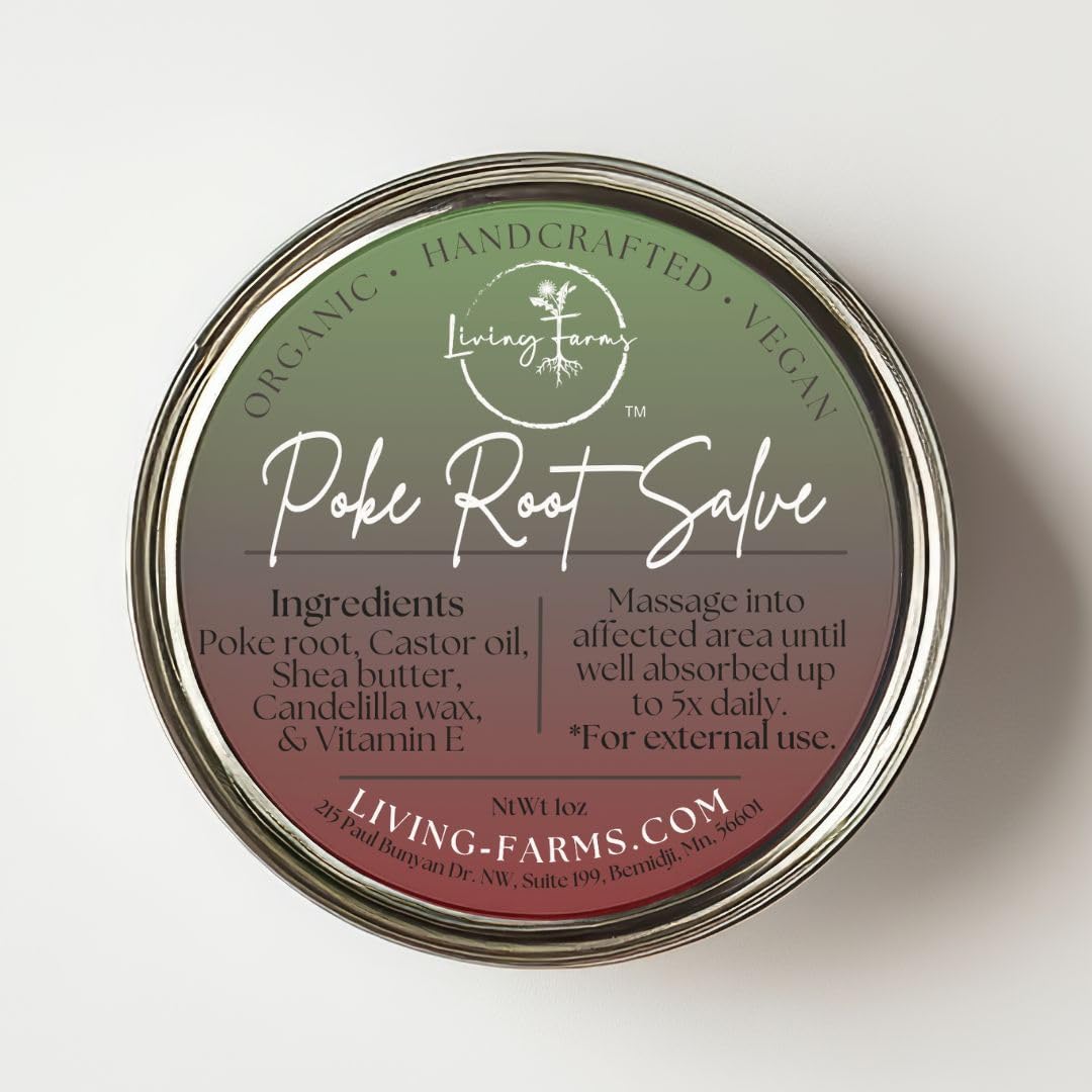 Poke Root & Castor Oil Salve – 1oz, Lymphatic Support & Deep Tissue Relief
