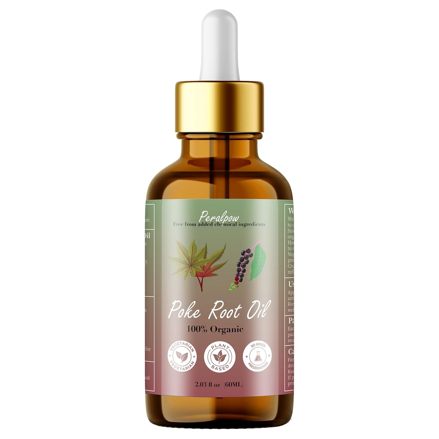 Organic Poke Root Castor Oil for Lymphatic Support – 60 ml (2.03 oz)