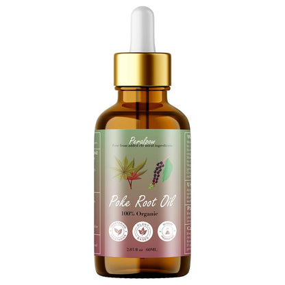 Organic Poke Root Castor Oil for Lymphatic Support – 60 ml (2.03 oz)