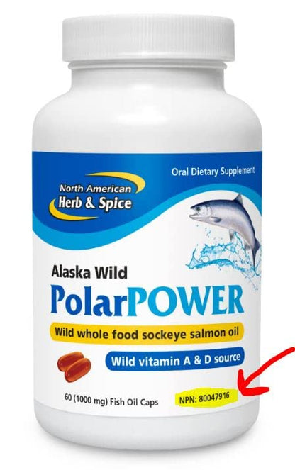 North American Herb and Spice Polar Power Gel-Capsules – Fish Oil Gel Caps, 90 Capsules