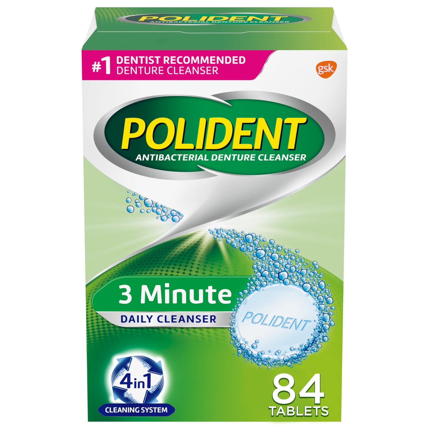 Polident 3 Minute Denture Cleanser Tablets – 84 Count