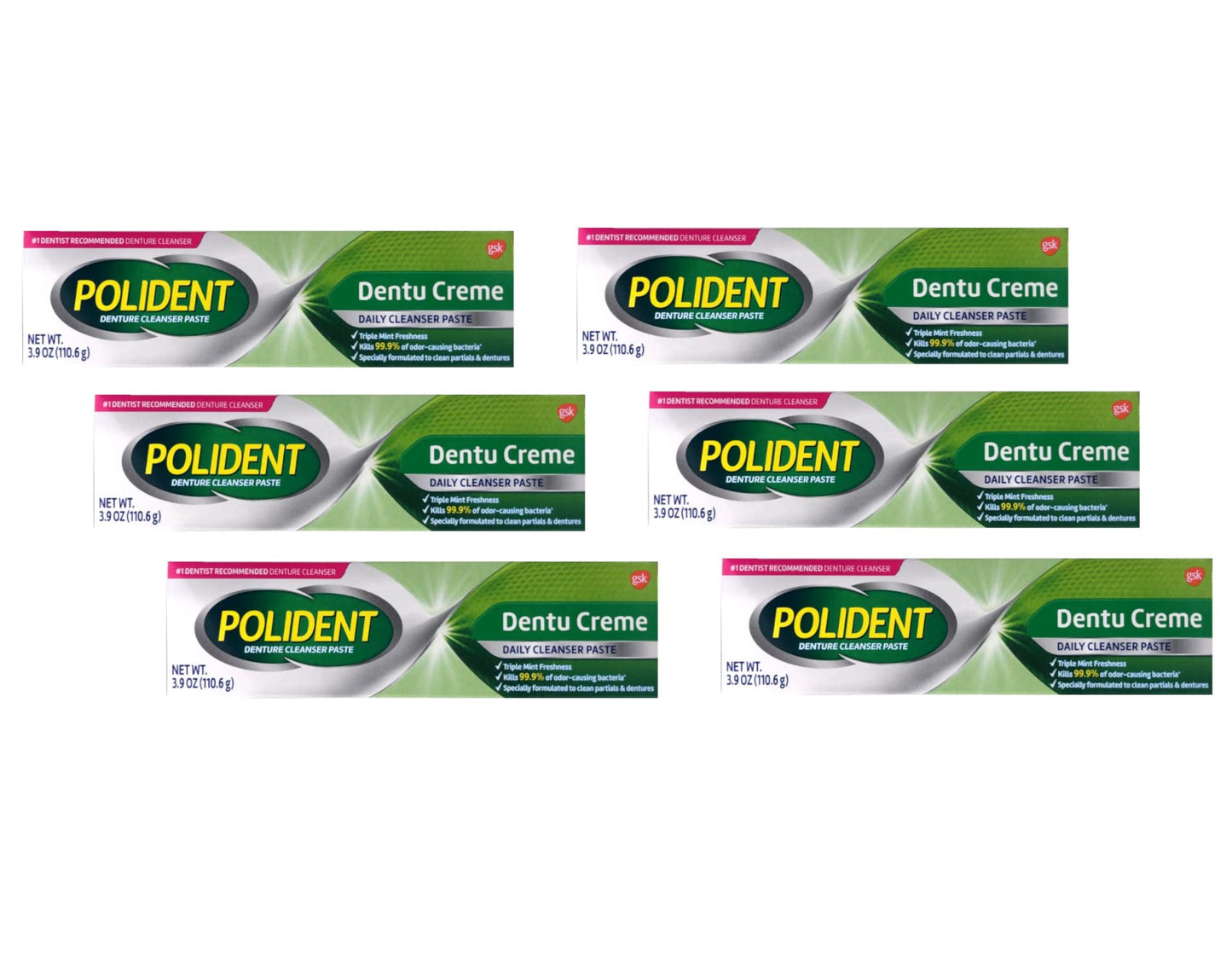 Polident Dentu-Creme 3.9-Ounce (Pack of 6) by GlaxoSmithKline - Denture Cleaner
