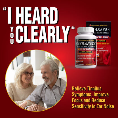Polyflavonol Ear Health Formula – Tinnitus Relief & Hearing Support (90 Capsules)