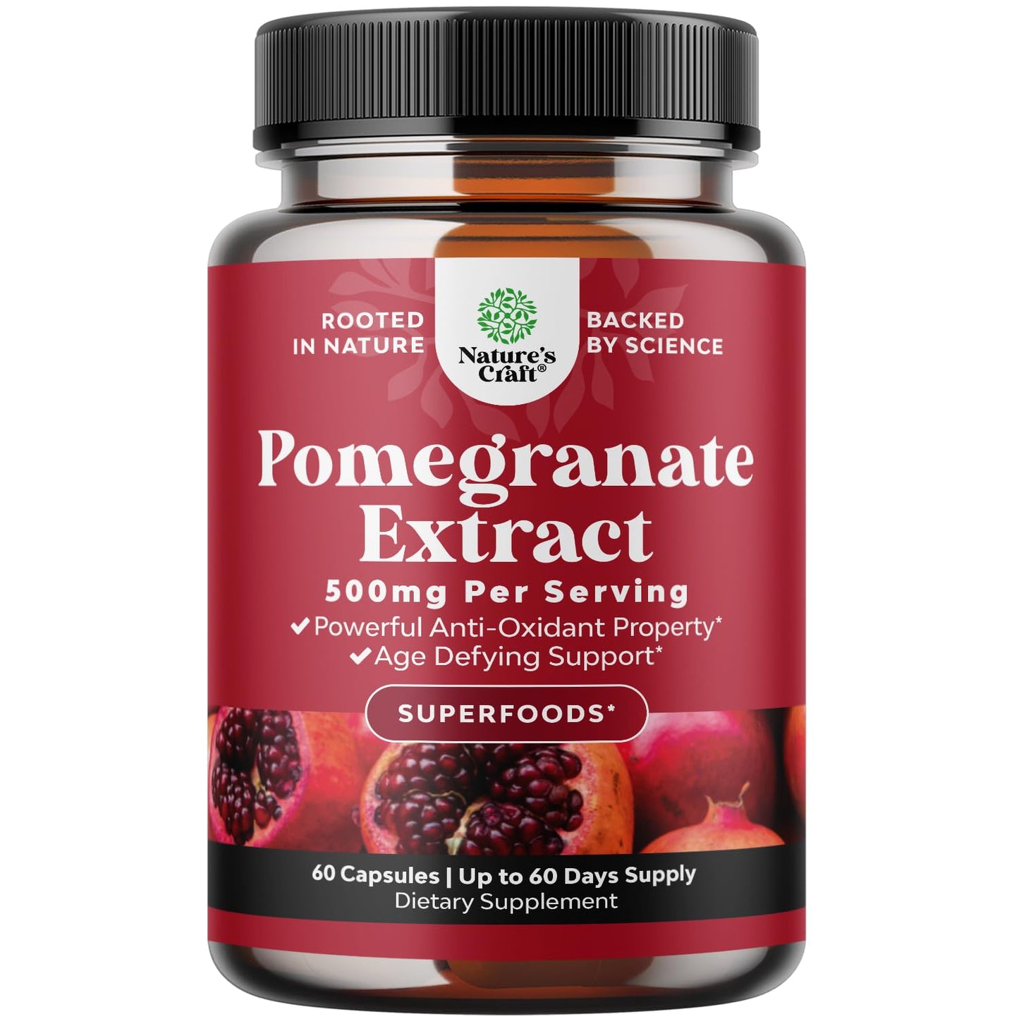 Pomegranate Extract Capsules – Antioxidant Supplement for Heart, Brain, Joints & Pre-Workout