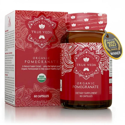 True Veda Organic Pomegranate Extract Supplement – USDA Organic, 60 Vegan Capsules BritishVita | Premium UK Vitamins & Wellness Supplements
