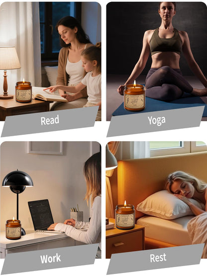 POOTES Scented Candles - 16oz Vanilla Soy Candle in Amber Jar | 100-Hour Burn Time