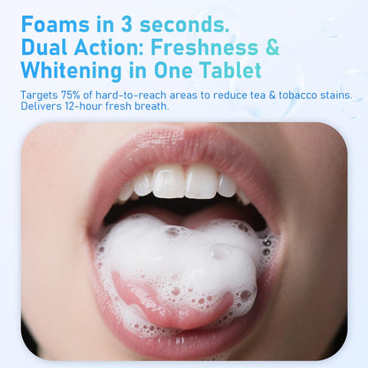 Popboom Probiotic Travel-Size Mouthwash Tablets – Fresh Breath & Whitening (105 Tablets)