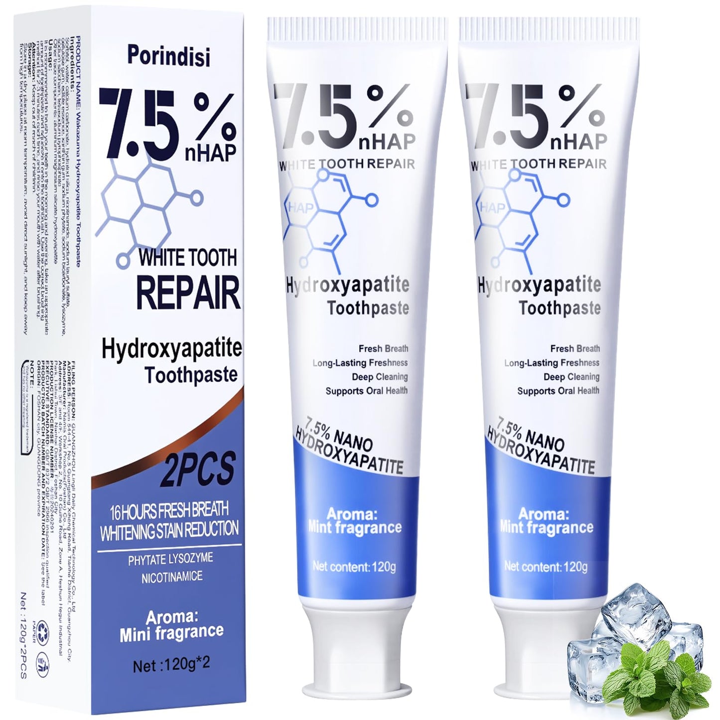 Porindisi Nano Hydroxyapatite Toothpaste – Remineralizing & Fluoride-Free
