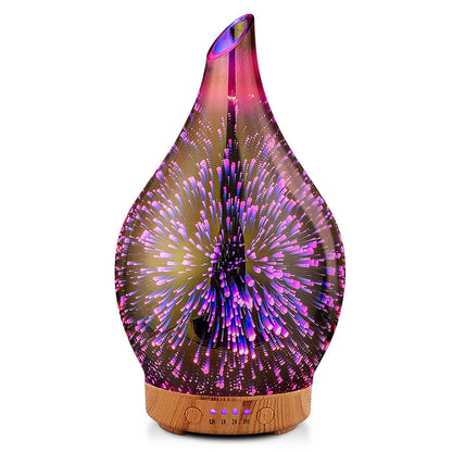 Porseme 100ml 3D Firework Glass Diffuser – Rose Gold, Auto Shut-Off