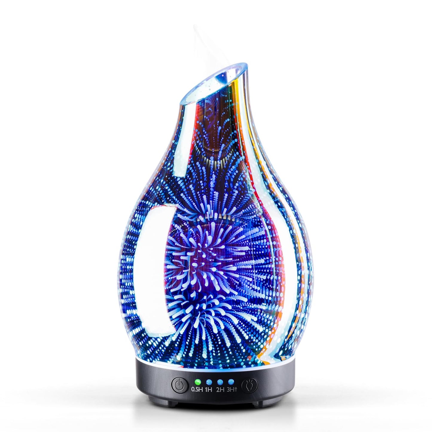 Porseme 150ml Glass Essential Oil Diffuser – 7-Color LED, Auto-Off, Ultrasonic Mist