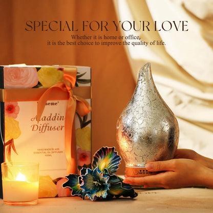 Porseme 150ml Glass Essential Oil Diffuser | Ultrasonic Humidifier, Auto Shut-Off