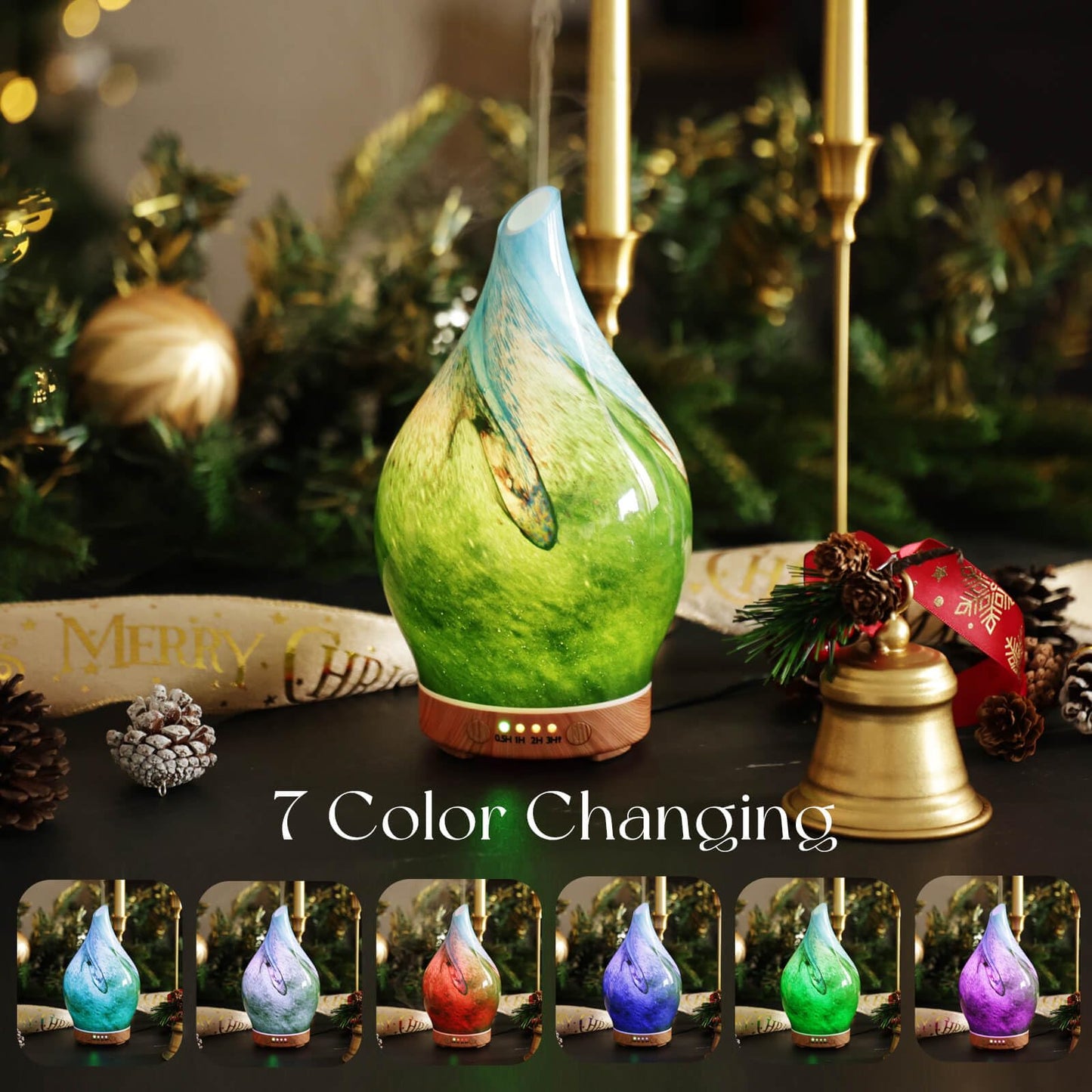 Porseme 150ml Glass Color-Changing Diffuser - Blue Grass