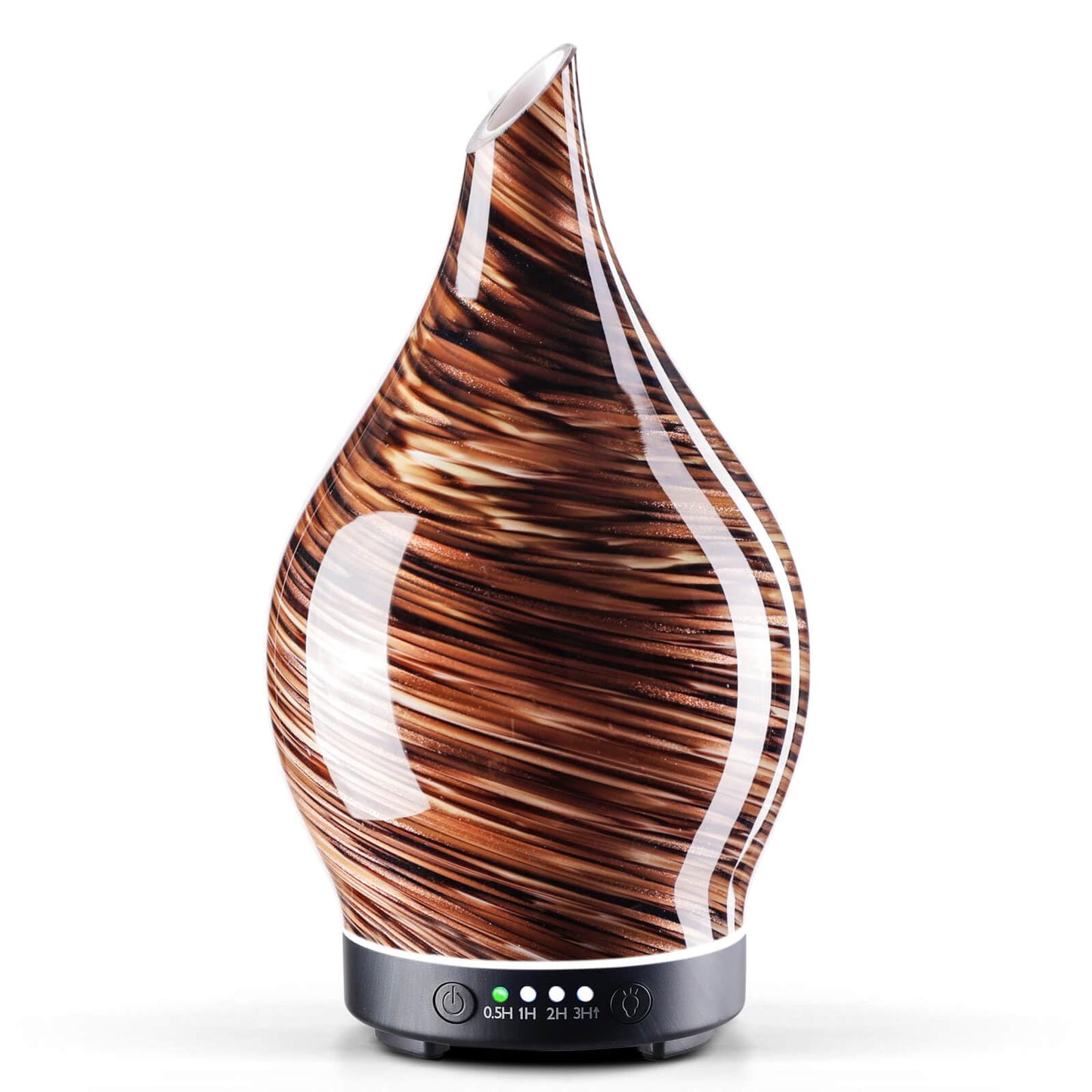Porseme 150ml Glass Diffuser - Dark Golden | 6-Hour Ultrasonic Aromatherapy, Auto-Off