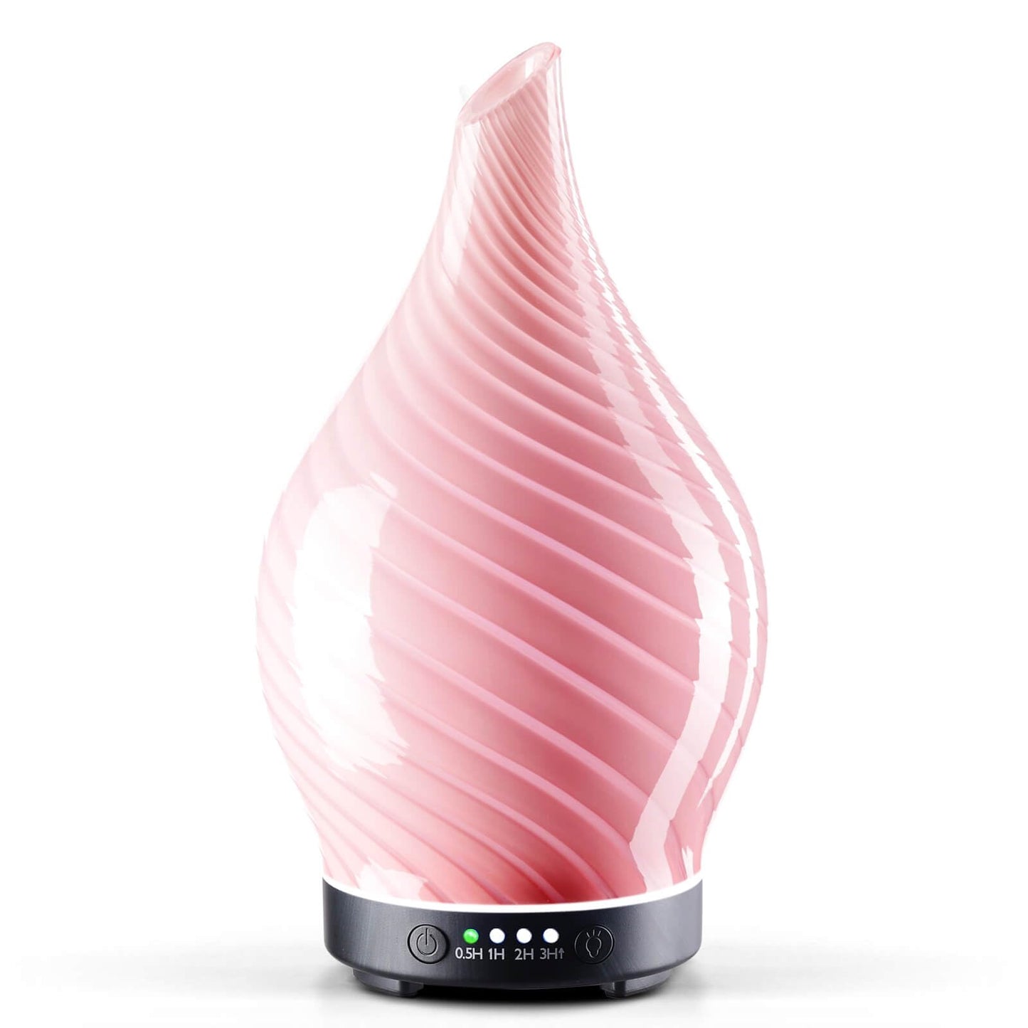 Porseme 150ml Glass Diffuser – Color Changing Ultrasonic Humidifier (Pure Pink)