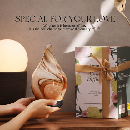 Porseme 150ml Glass Color-Changing Essential Oil Diffuser | Ultrasonic, Auto-Off