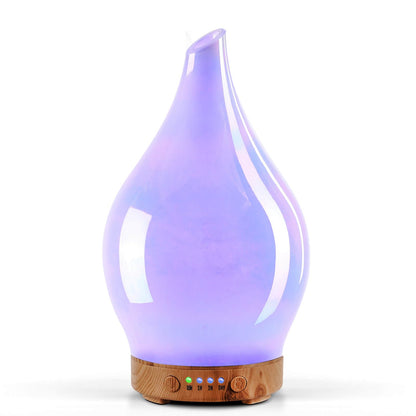 Porseme 150ml Glass Essential Oil Diffuser – Color Changing Aromatherapy Humidifier