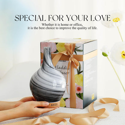 Porseme 150ml Glass Diffuser – Color-Changing Aromatherapy Humidifier
