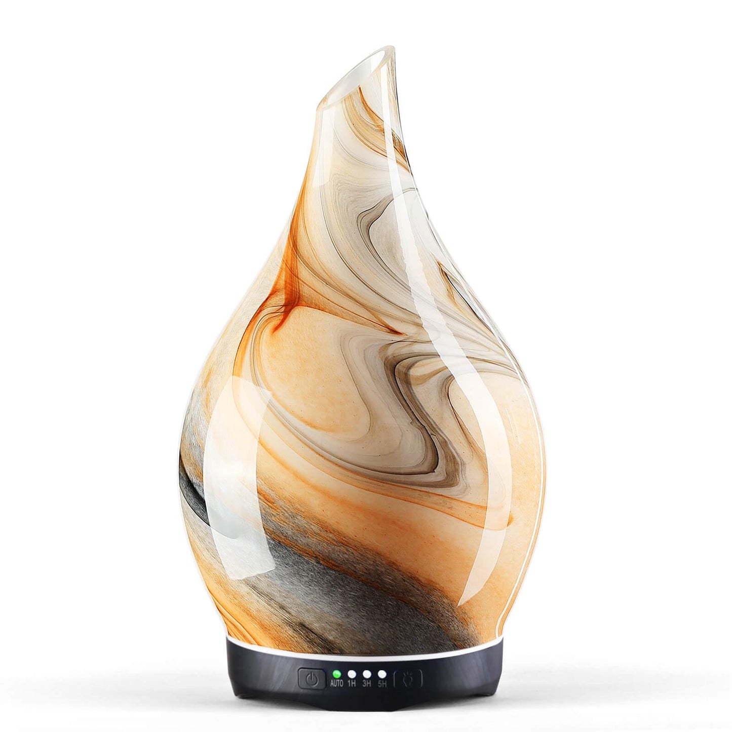 Porseme 280ml Glass Essential Oil Diffuser – Color Changing LED, Ultrasonic Humidifier, Auto-Off (Jupiter)
