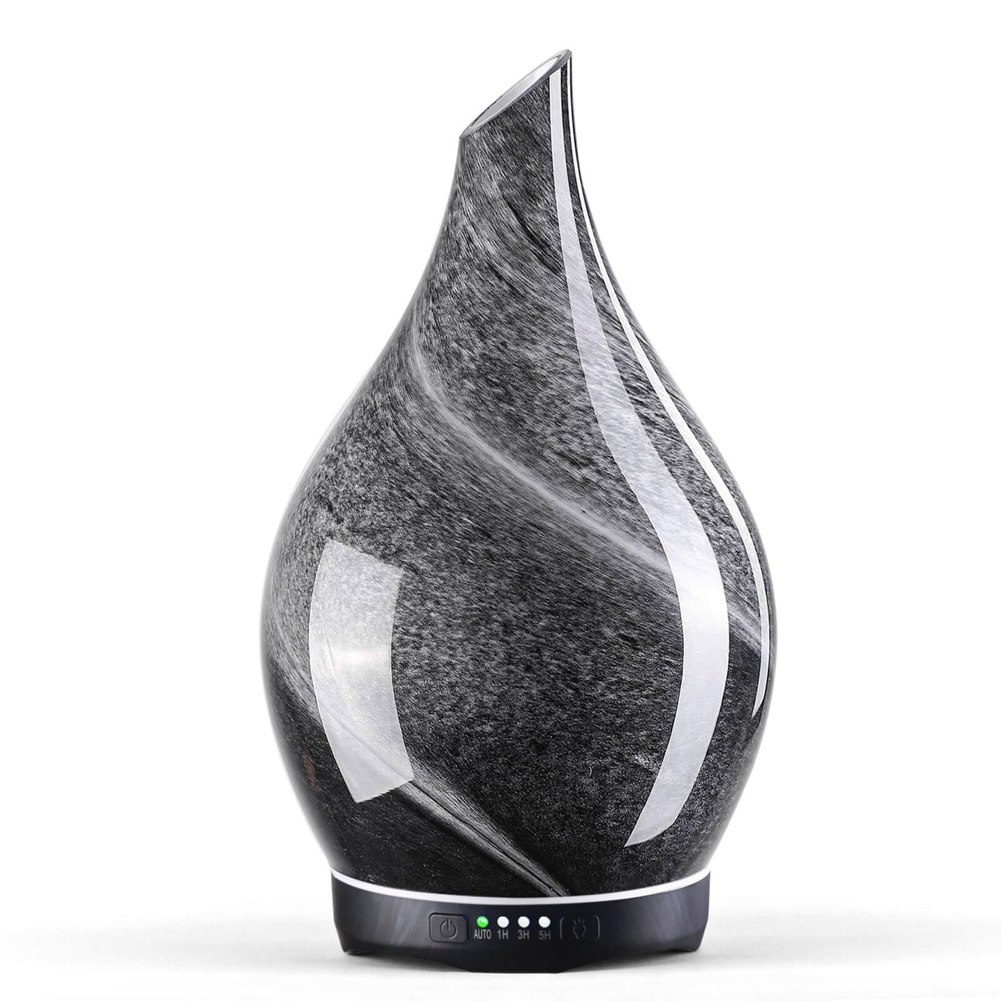 Porseme 280ml Glass Essential Oil Diffuser – Obsidian | Color Changing LED, Auto-Off