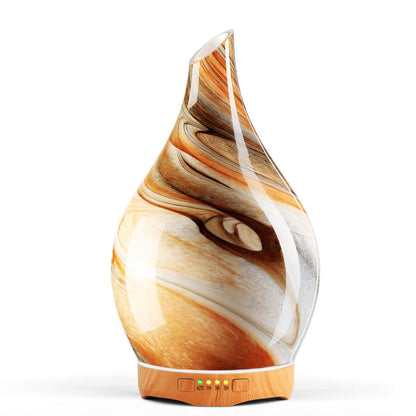 Porseme 280ml Glass Essential Oil Diffuser – Ultrasonic Humidifier, 7-Hour Run Time, Waterless Auto-Off