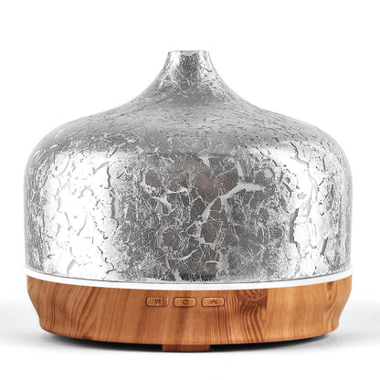 Porseme 500ml Essential Oil Diffuser - Silver Plated Glass, Ultrasonic, Auto Shut-Off