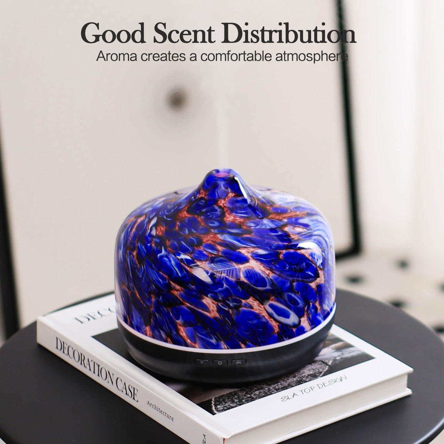 Porseme 500ml Glass Essential Oil Diffuser | Ultrasonic Cool Mist, Auto-Off