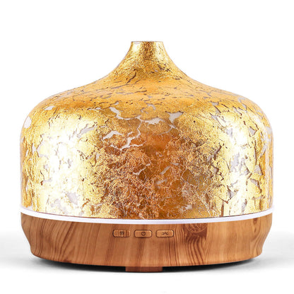 Porseme 500ml Gold Plated Glass Diffuser - Aromatherapy Ultrasonic Humidifier