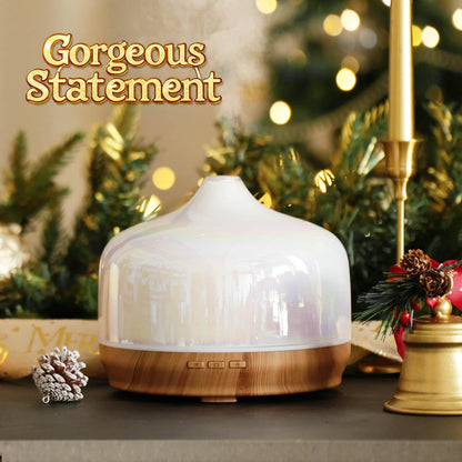 Porseme 500ml Glass Essential Oil Diffuser | Ultrasonic Humidifier