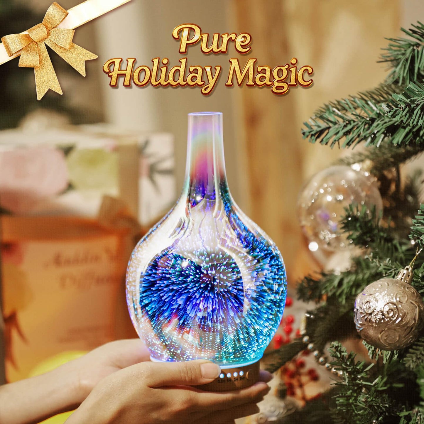 Porseme 150ml 3D Glass Essential Oil Diffuser – Auto Shut-Off