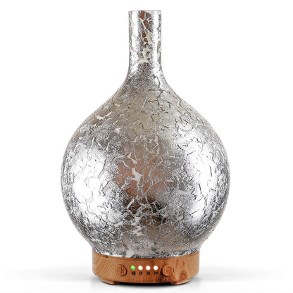 Porseme 150ml Silver Plated Glass Essential Oil Diffuser | Auto Shut-Off, BPA Free